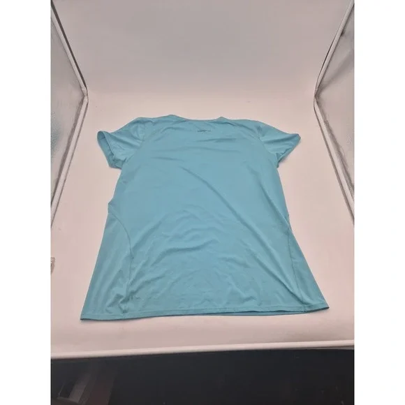 Patagonia Womens Blue Short Sleeve Performance T-Shirt Top - Size Large Stains - Picture 6 of 9
